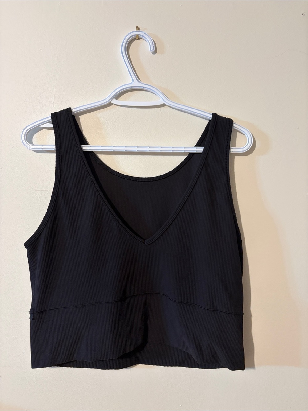 lululemon athletica Black Ribbed Reversible Crop Tank